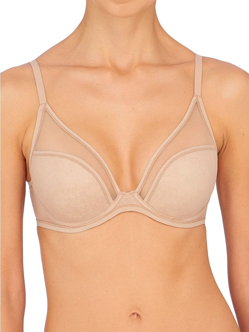 Natori Escape Mesh-Accent Underwire Bra in Nude- US32G /UK 32F